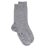 Women's wool and cotton jersey knit socks - Grey