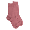 Women's wool and cotton plain socks - Pink