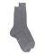 Men's luxury fine cotton lisle ribbed socks - Grey