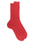 Men's luxury fine cotton lisle ribbed socks - Red