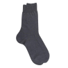 Men's fine mercerised cotton lisle jersey knit socks - Dark grey | Doré Doré