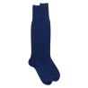 Men's fine gauge 100% cotton lisle knee-high socks - Royal Blue | Doré Doré