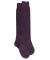 Women's long wool and cashmere plain socks - Mulberry purple