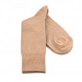 Light socks in mercerised cotton - Dark beige