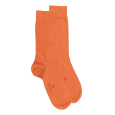 Men's fine gauge egyptian cotton socks - Orange | Doré Doré