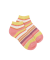 Women's glitter cotton sneaker socks with stripes - Pink Geranium