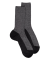 Angora wool and shiny lurex sock - Black