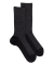 Geometric wool socks - Black and grey