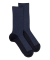 Geometric wool socks - Navy blue