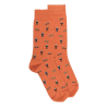 Men's cotton socks with drums repeat pattern - Apricot