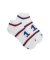 Kid's cotton sneaker socks with colored striped and number pattern - White