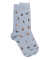 Men's cotton socks with cats repeat pattern - Blue ice