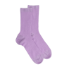 Women's ribbed cotton lisle socks - Lavender
