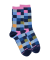 Women's checkered egyptian cotton socks - Royal Blue