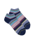 Women's glitter cotton sneaker socks with stripes - Royal Blue