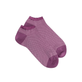 Women's viscose sneaker socks with diamond repeat pattern - Purple Grape | Doré Doré