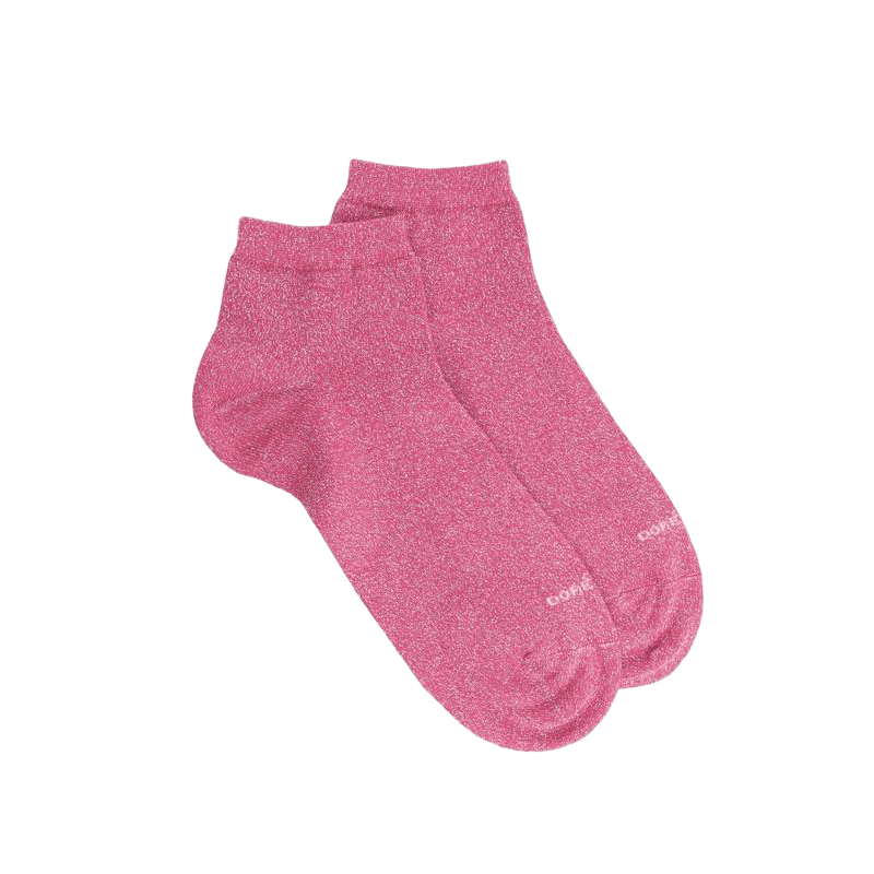 Women's glitter cotton ankle socks - Pink | Doré Doré