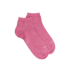 Women's glitter cotton ankle socks - Pink