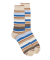 Men's striped cotton lisle socks - Beige Linen