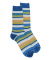 Men's striped cotton lisle socks - Blue