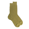 Men's ribbed 100% cotton lisle socks - Green Absinthe | Doré Doré