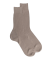 Men's ribbed 100% cotton lisle socks - Grey
