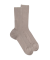 Women's elastic-free ribbed cotton lisle socks - Grey