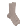 Women's elastic-free ribbed cotton lisle socks - Grey