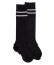 Children's cotton long socks with woven pattern - Black