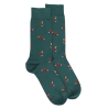 Men's cotton fox patterned socks - Green
