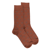 Men's cotton horseshoe patterned socks - Orange | Doré Doré