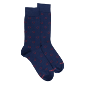 Men's cotton horseshoe patterned socks - Royal Blue | Doré Doré
