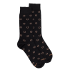Men's cotton horseshoe patterned socks - Black