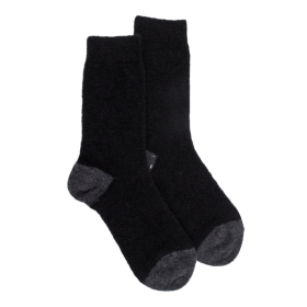 Women's polar wool socks - Black & dark grey | Doré Doré