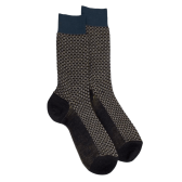 Men's wool woven socks in three colors - Dark grey & Blue | Doré Doré