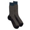 Men's wool woven socks in three colors - Dark grey & Blue