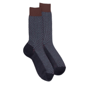 Men's wool woven socks in three colors - Blue & brown | Doré Doré