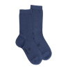Children's wool and cotton socks - Denim blue