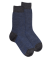 Men's caviar patterned wool socks - Grey & blue