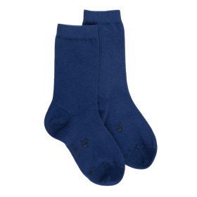 Children's egyptian cotton socks - Royal blue | Doré Doré