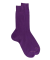 Men's luxury fine cotton lisle ribbed socks - Purple