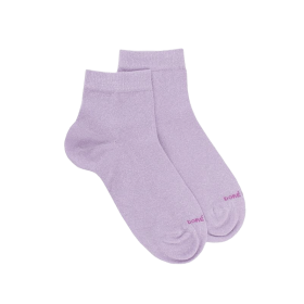Women's glitter cotton ankle socks - Violet Crocus | Doré Doré
