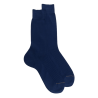 Men's fine gauge ribbed cotton lisle socks - Royal Blue | Doré Doré