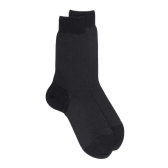 Men's mercerised cotton lisle caviar socks - Black and grey | Doré Doré