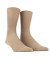 Men's elastic-free ribbed cotton lisle socks - Brown Fawn