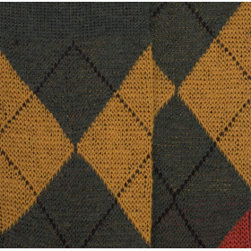 Merino Wool socks with Diamond Pattern - Thuja and Henna | Doré Doré