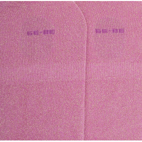 Shiny pink Egyptian cotton footlets in flat knit | Doré Doré