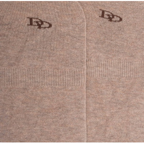 Egyptian cotton footlets in flat knit - Beige | Doré Doré