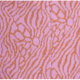 Women's cotton lisle elastic-free socks with zebra repeat pattern - Pink | Doré Doré
