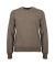 Unisex wool round neck pullover - Brown Quail